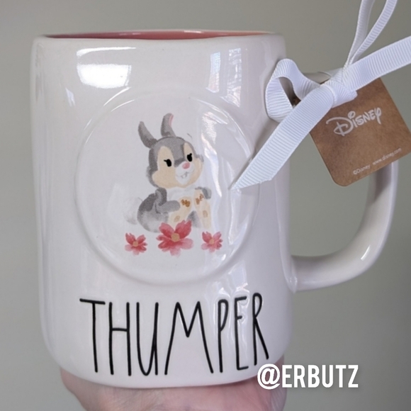 Rae Dunn x Disney THUMPER Bambi Mug with Watercolor Floral Detail ๐ธ - Picture 1 of 7